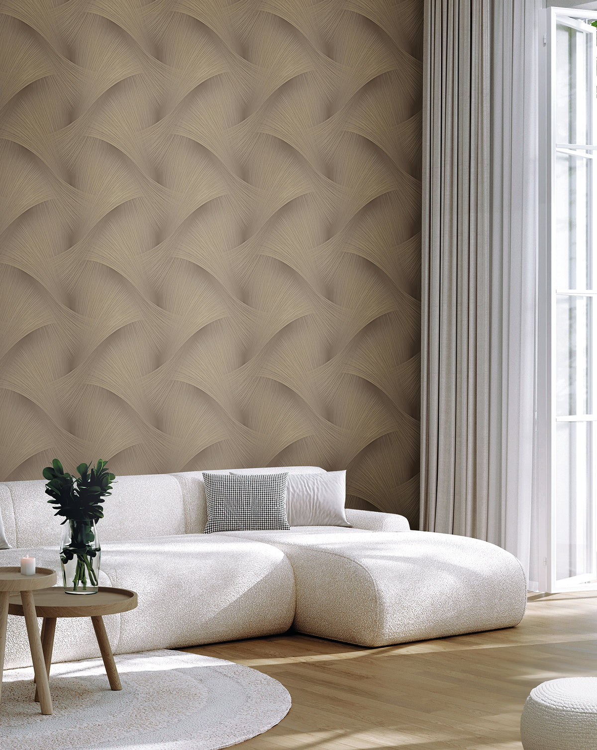 Etched Reeds Abstract Wallpaper in Coffee color - pattern number 4228-84104 - by York in the Maestro collection