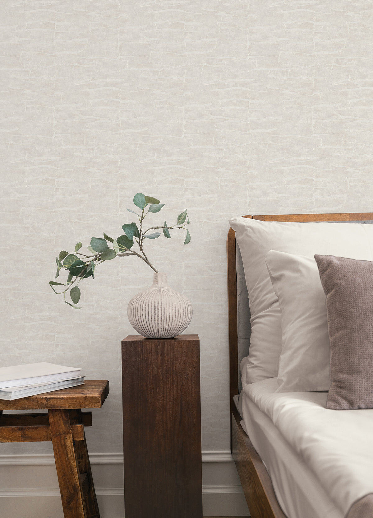 Sculpted Burlap Textured Wallpaper in Cream color - pattern number 4228-84105 - by York in the Maestro collection