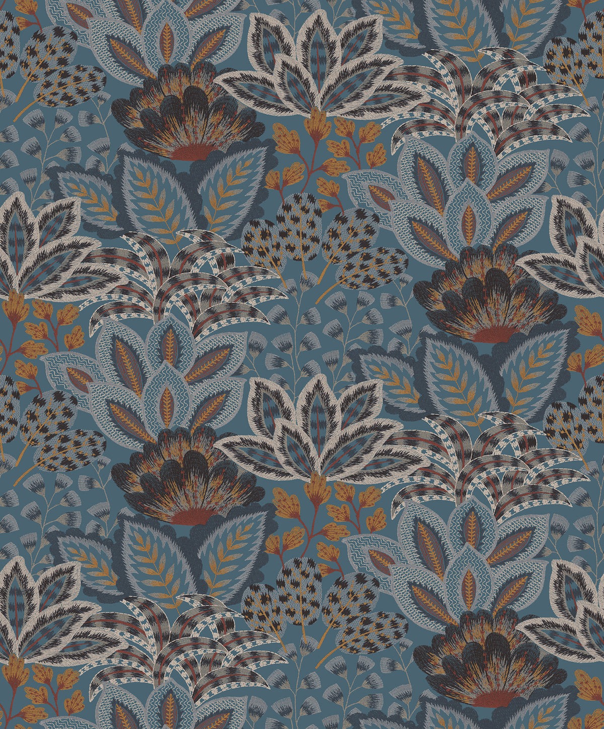 Catherine Botanical Wallpaper in Blue color - pattern number 4228-84111 - by York in the Maestro collection