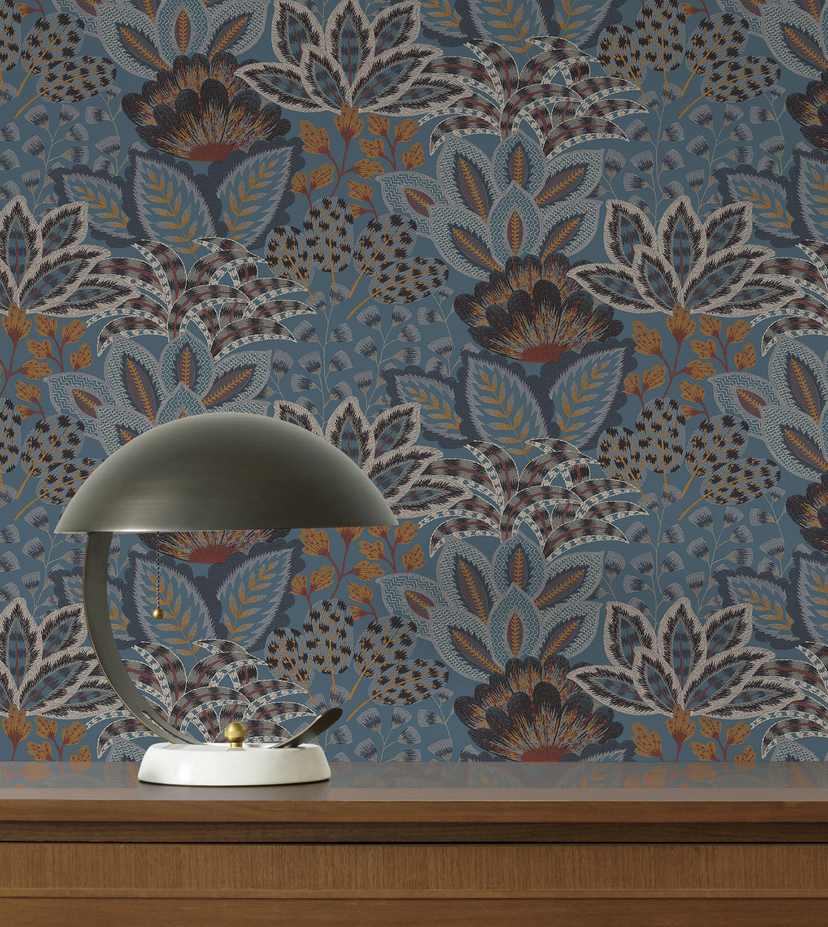 Catherine Botanical Wallpaper in Blue color - pattern number 4228-84111 - by York in the Maestro collection
