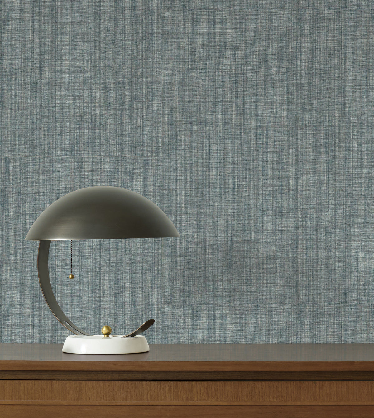 Egyptian Linen Faux Fabric Wallpaper in Denim color - pattern number 4228-84112 - by York in the Maestro collection