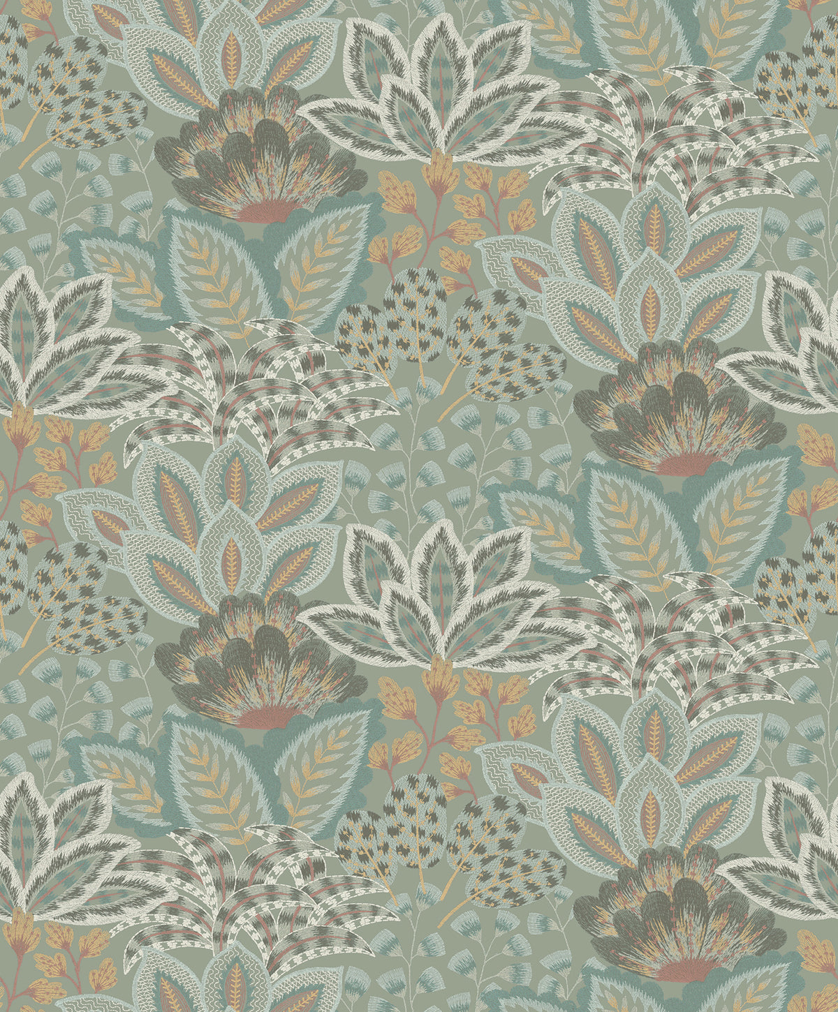 Catherine Botanical Wallpaper in Sage color - pattern number 4228-84116 - by York in the Maestro collection