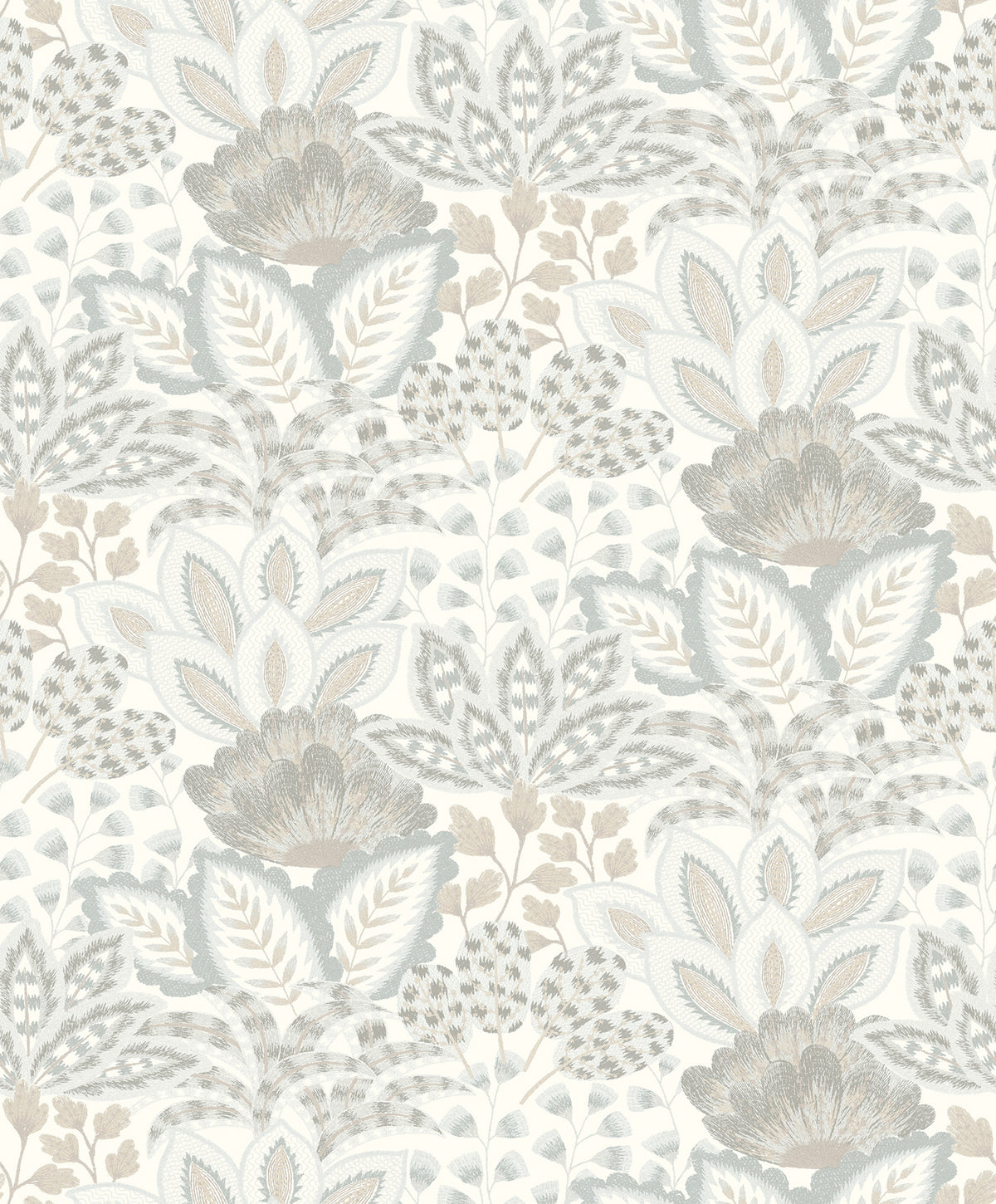 Catherine Botanical Wallpaper in Ivory color - pattern number 4228-84118 - by York in the Maestro collection