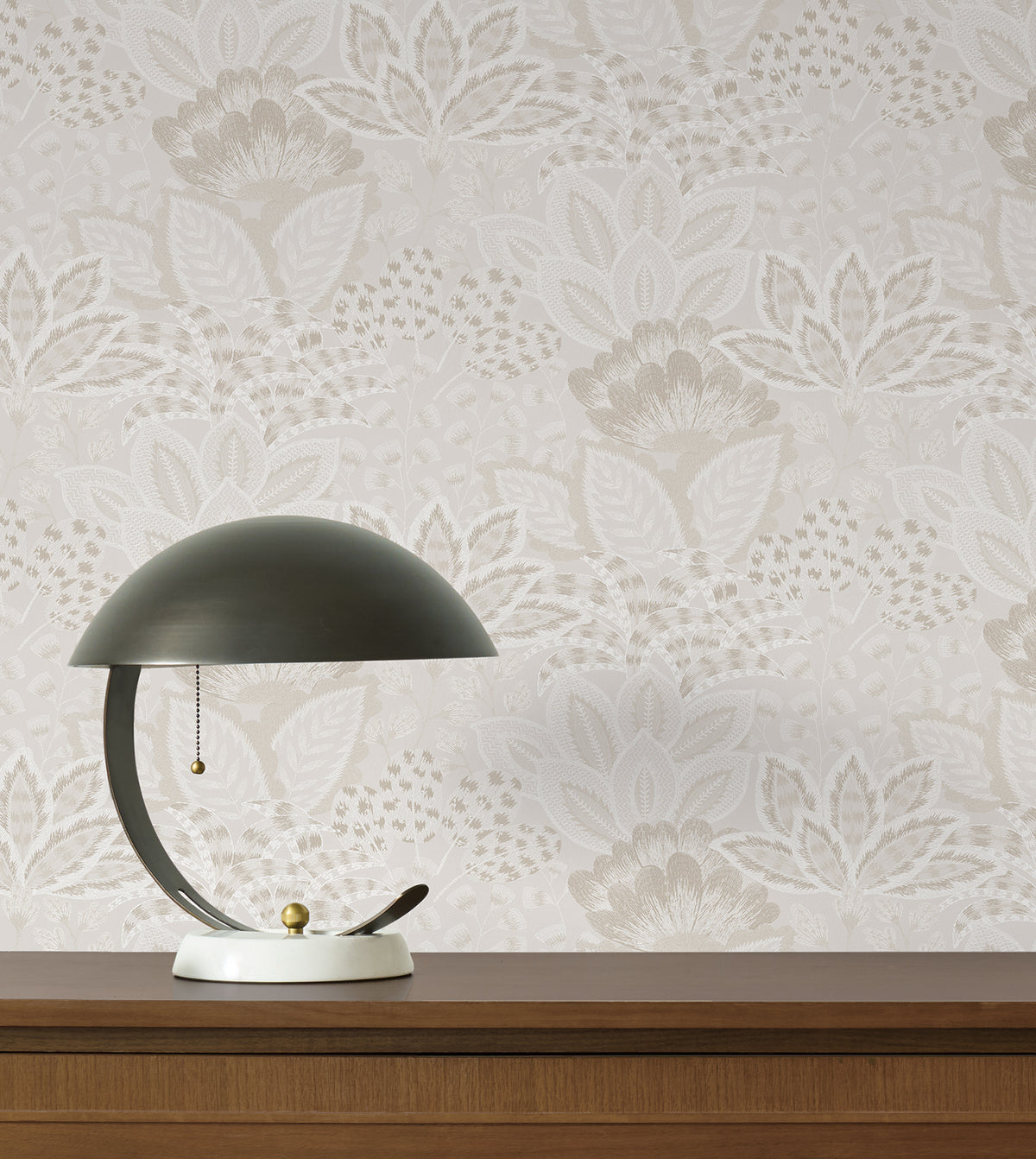 Catherine Botanical Wallpaper in Pearl color - pattern number 4228-84121 - by York in the Maestro collection