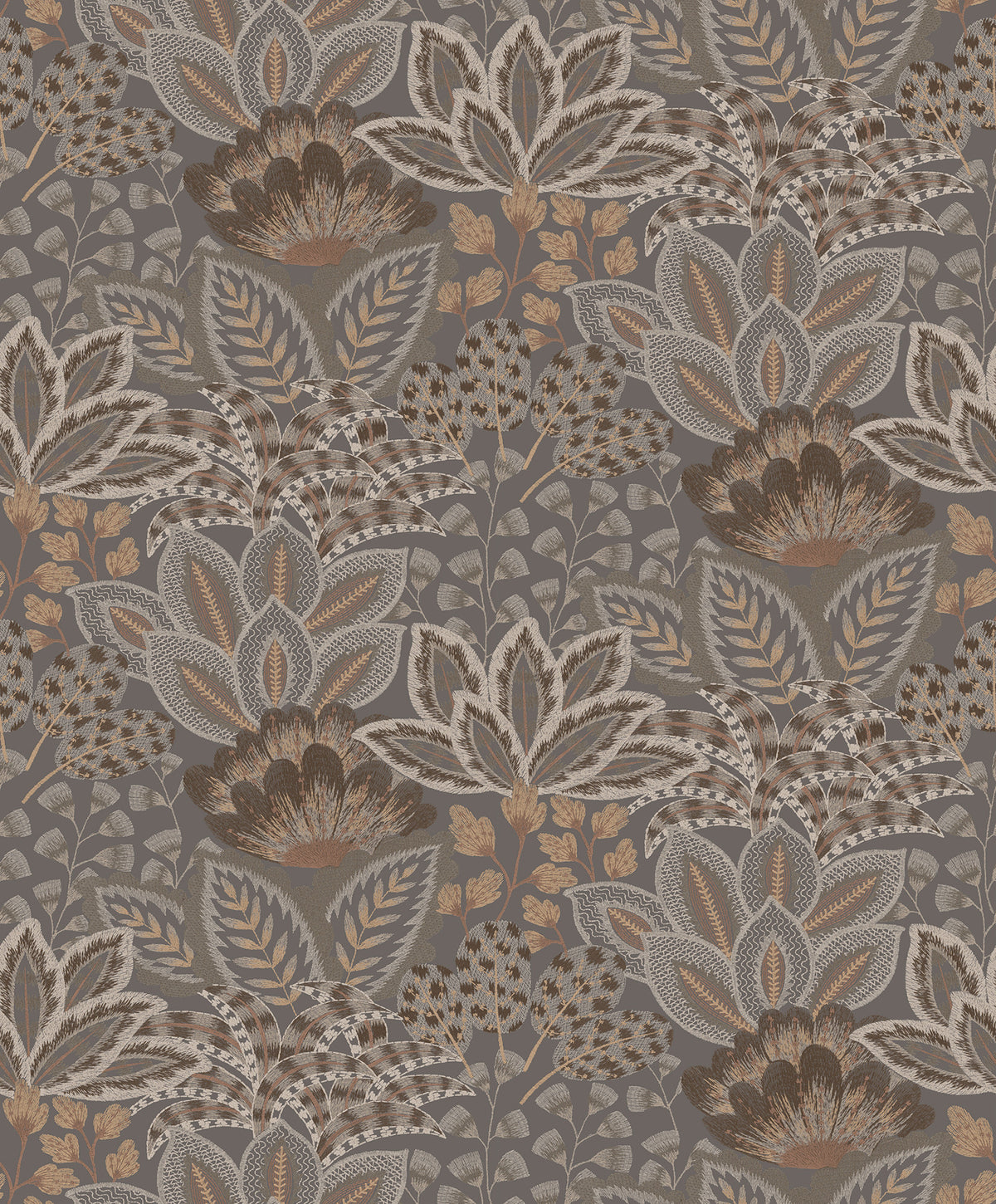 Catherine Botanical Wallpaper in Chocolate color - pattern number 4228-84122 - by York in the Maestro collection