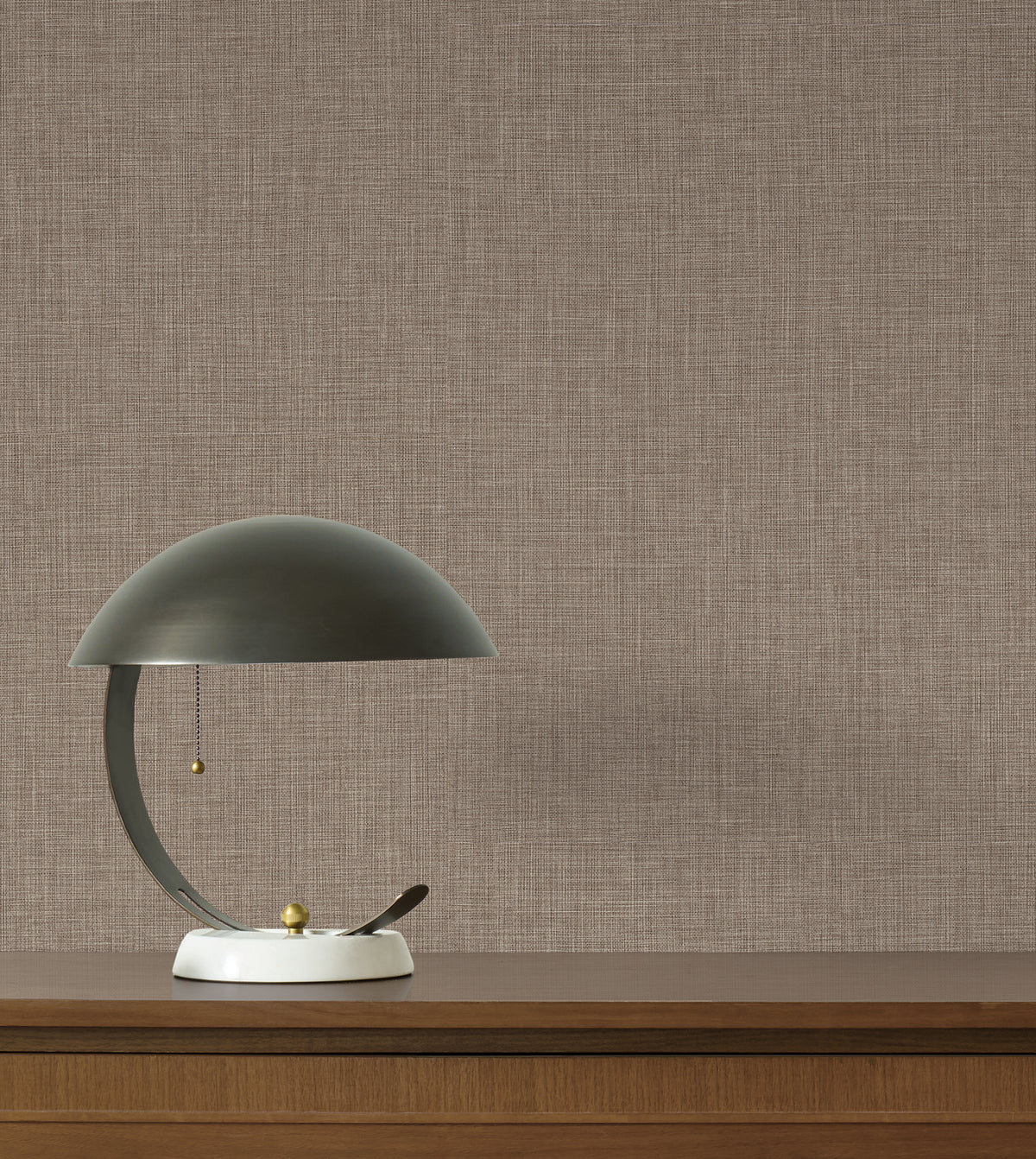 Egyptian Linen Faux Fabric Wallpaper in Brown color - pattern number 4228-84123 - by York in the Maestro collection