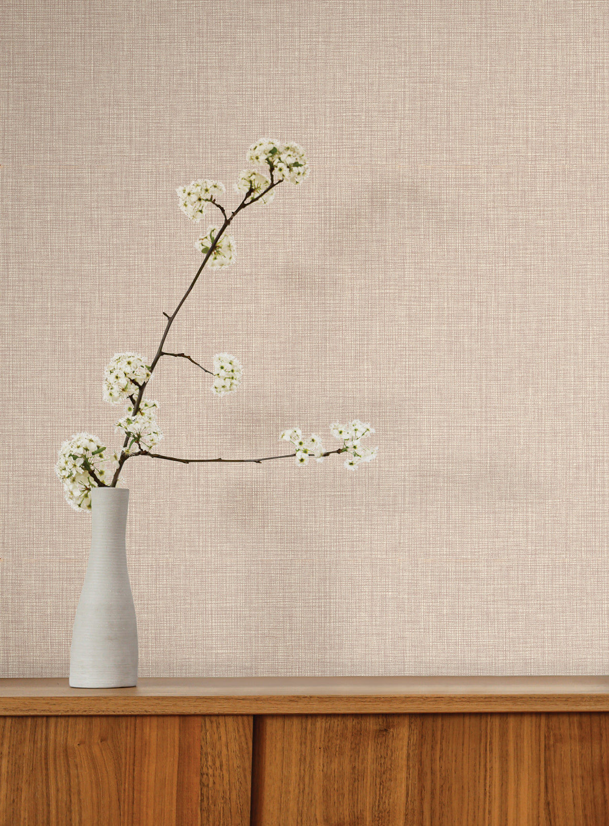 Egyptian Linen Faux Fabric Wallpaper in Wheat color - pattern number 4228-84126 - by York in the Maestro collection