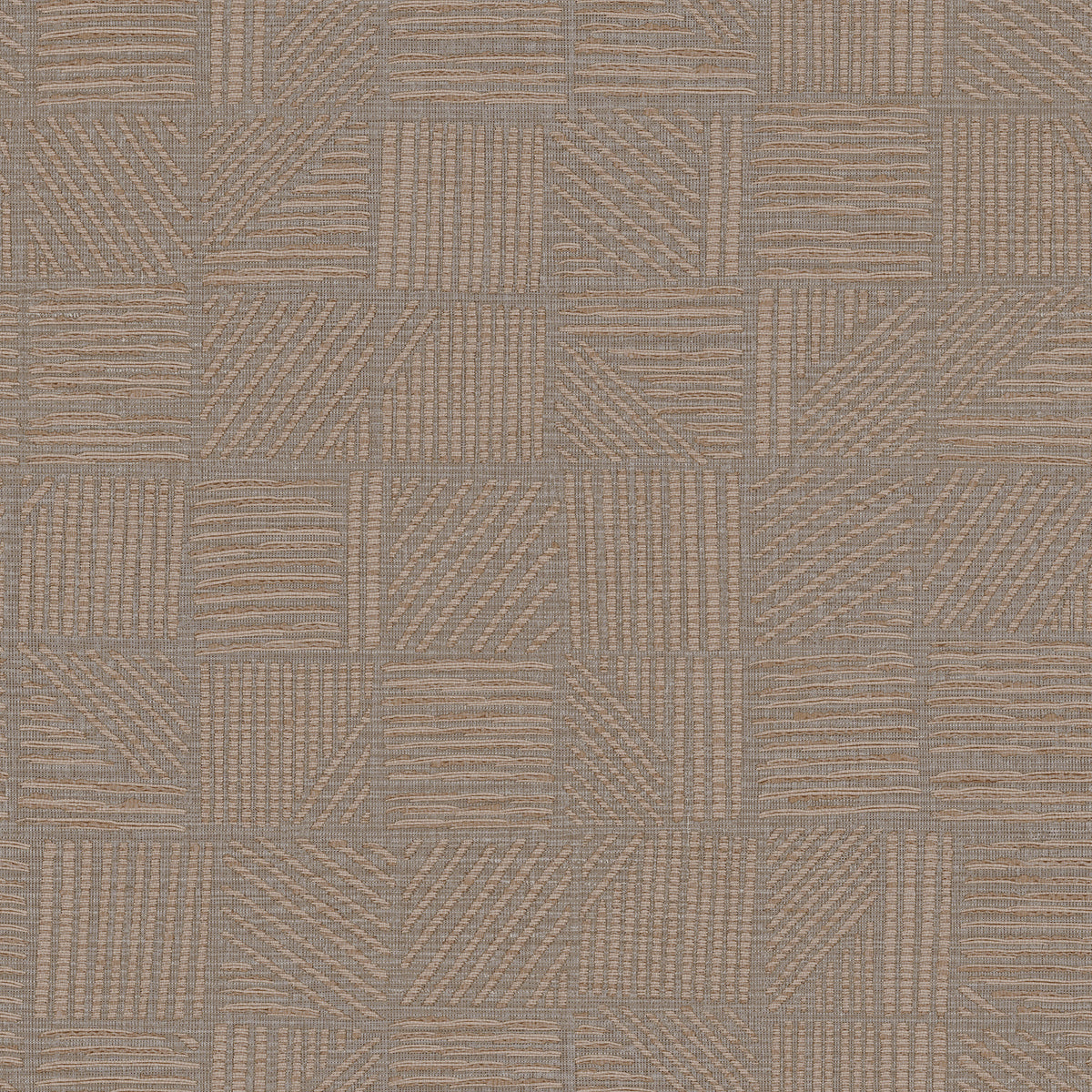 Chiseled Patchwork Faux Fabric Wallpaper in Brown color - pattern number 4228-84150 - by York in the Maestro collection