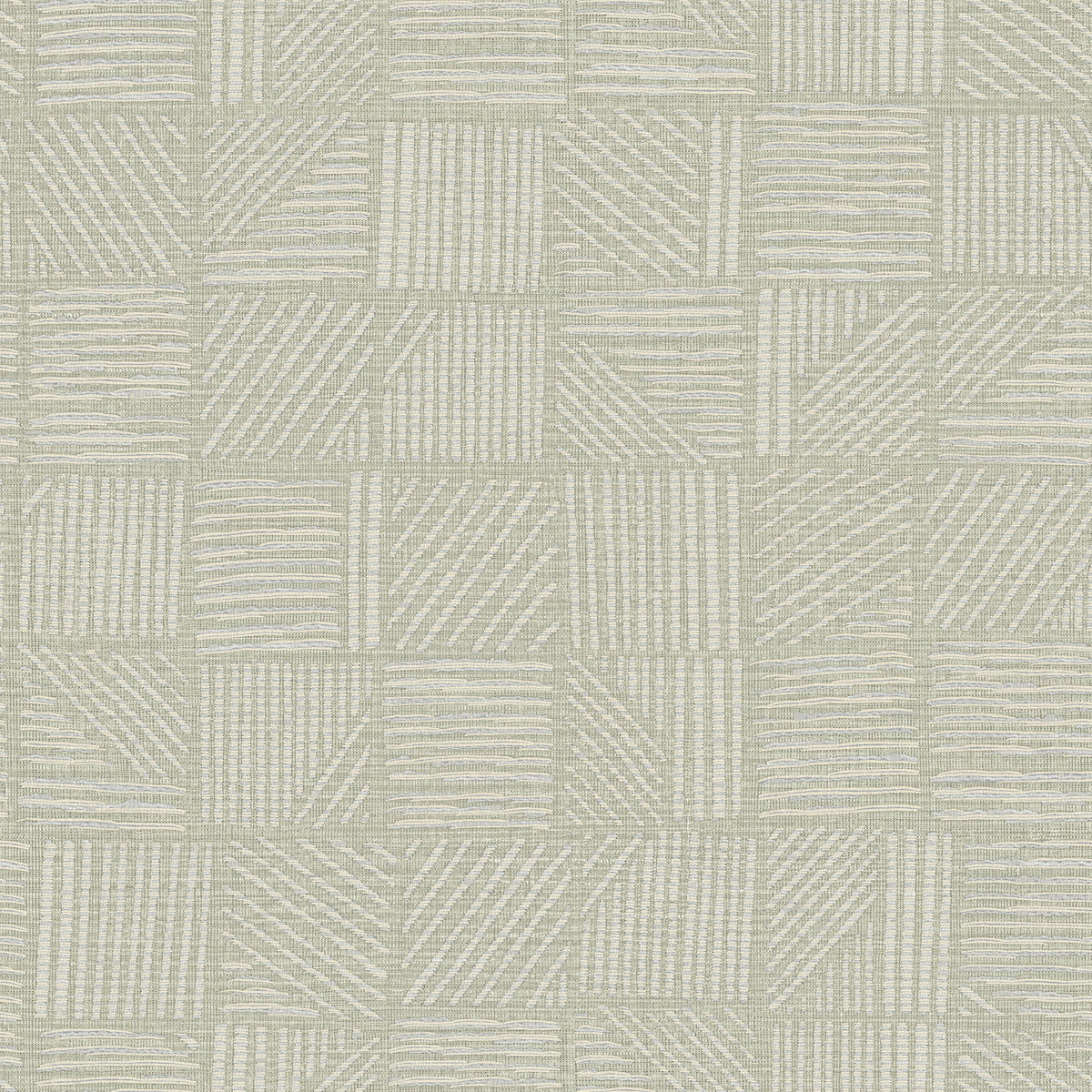 Chiseled Patchwork Faux Fabric Wallpaper in Sage color - pattern number 4228-84157 - by York in the Maestro collection