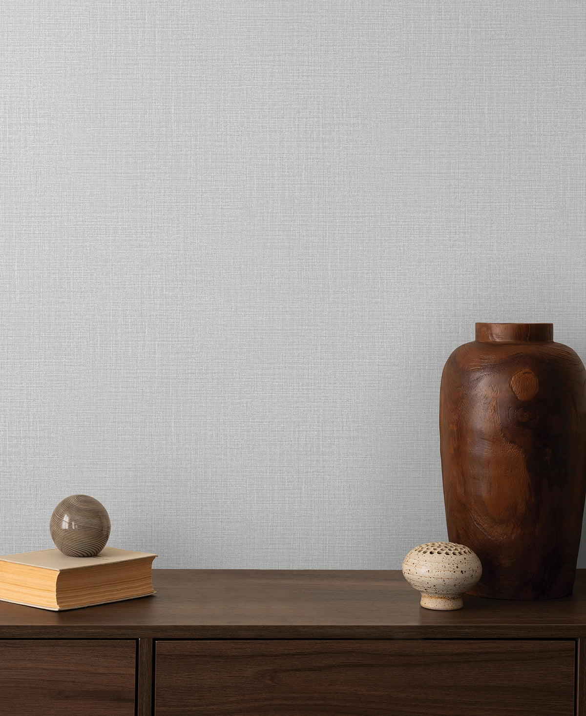 Georgette Faux Fabric Wallpaper in Light Grey color - pattern number 4228-84160 - by York in the Maestro collection