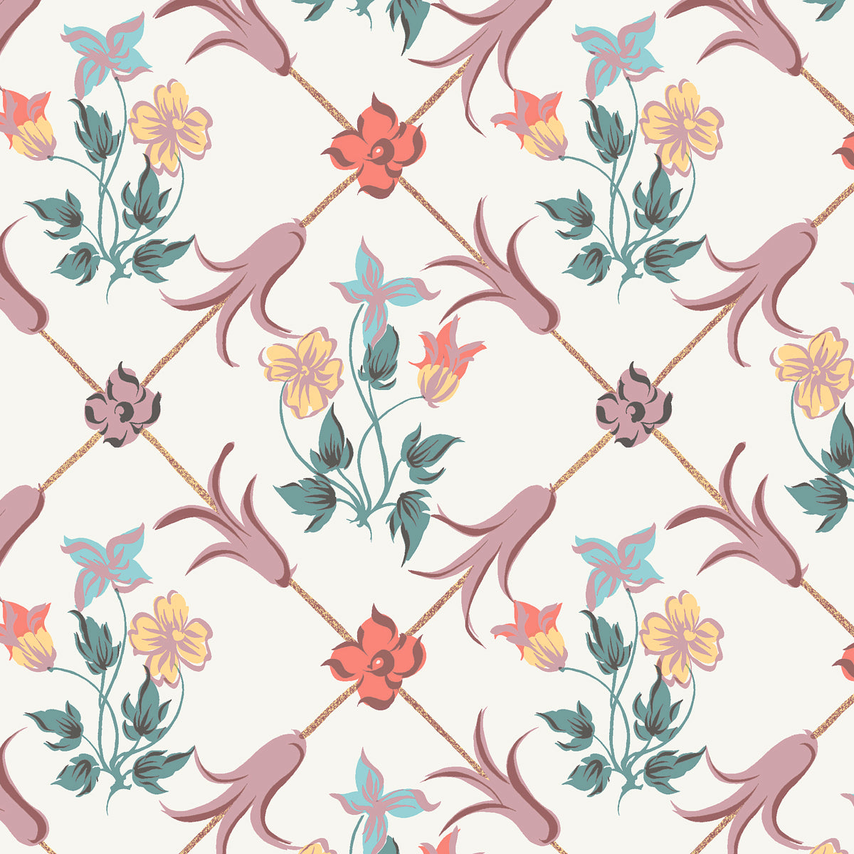 Tessin wallpaper in multi color - pattern number 4504 - by Schumacher in the Borastapeter collection