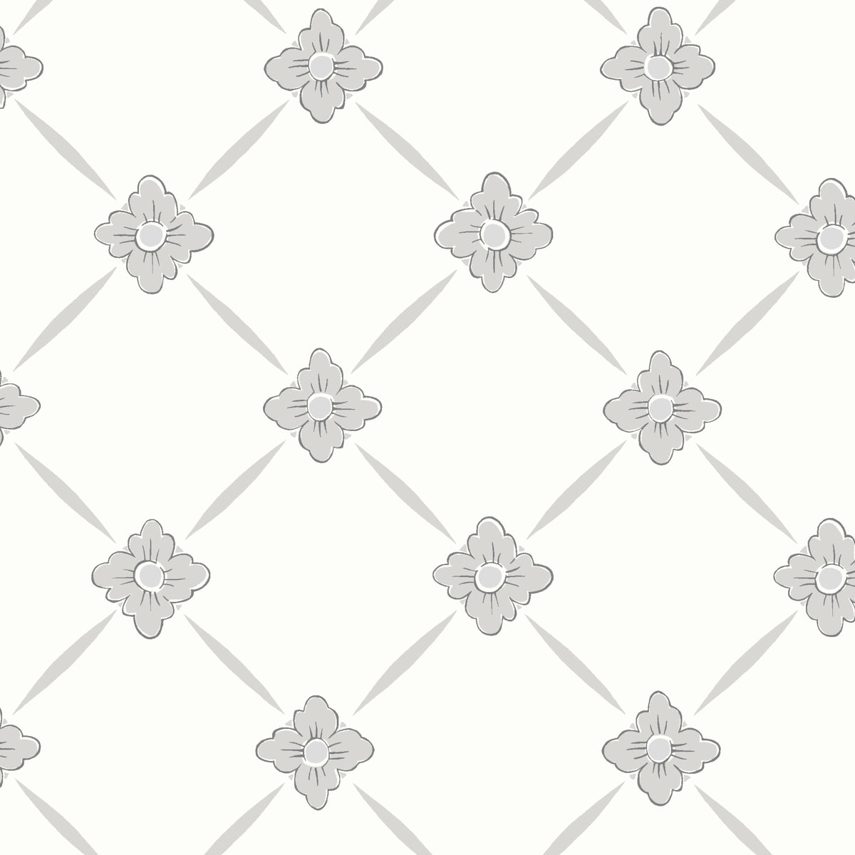 Linne wallpaper in grey and silver color - pattern number 4505 - by Schumacher in the Borastapeter collection