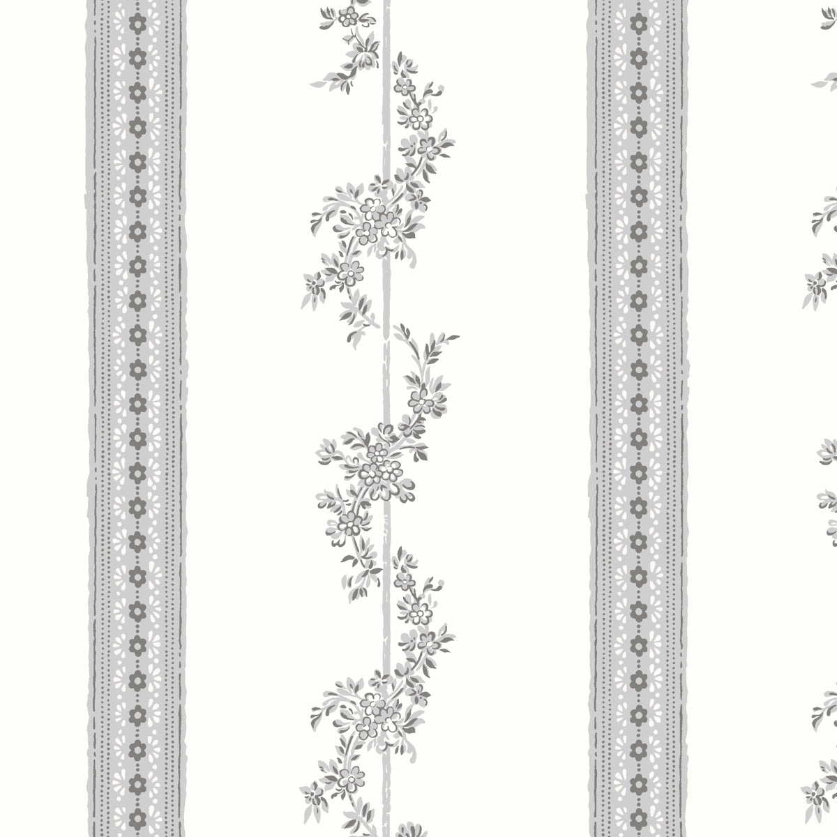 Drottningholm wallpaper in grey color - pattern number 4508 - by Schumacher in the Borastapeter collection
