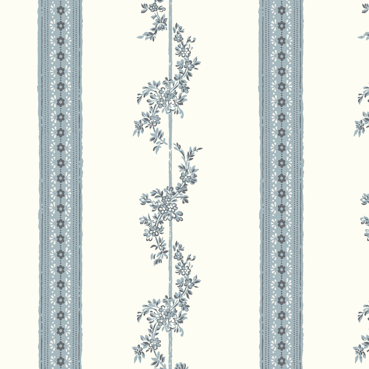 Drottningholm wallpaper in blue color - pattern number 4509 - by Schumacher in the Borastapeter collection
