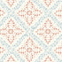 Nyborg wallpaper in blue and red color - pattern number 4514 - by Schumacher in the Borastapeter collection