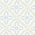 Nyborg wallpaper in blue and green color - pattern number 4516 - by Schumacher in the Borastapeter collection