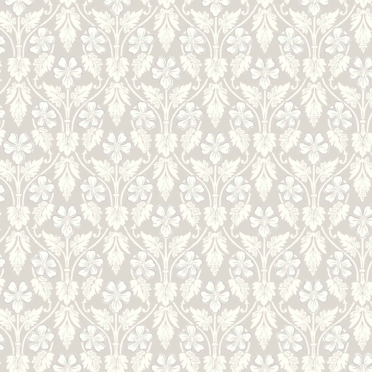 Nora wallpaper in grey color - pattern number 4537 - by Schumacher in the Borastapeter collection