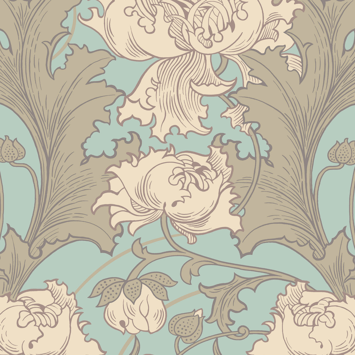 Siri wallpaper in mineral color - pattern number 4538 - by Schumacher in the Borastapeter collection