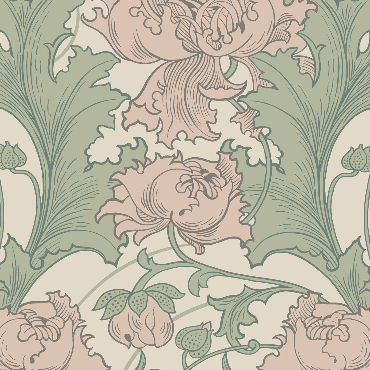 Siri wallpaper in leaf color - pattern number 4539 - by Schumacher in the Borastapeter collection