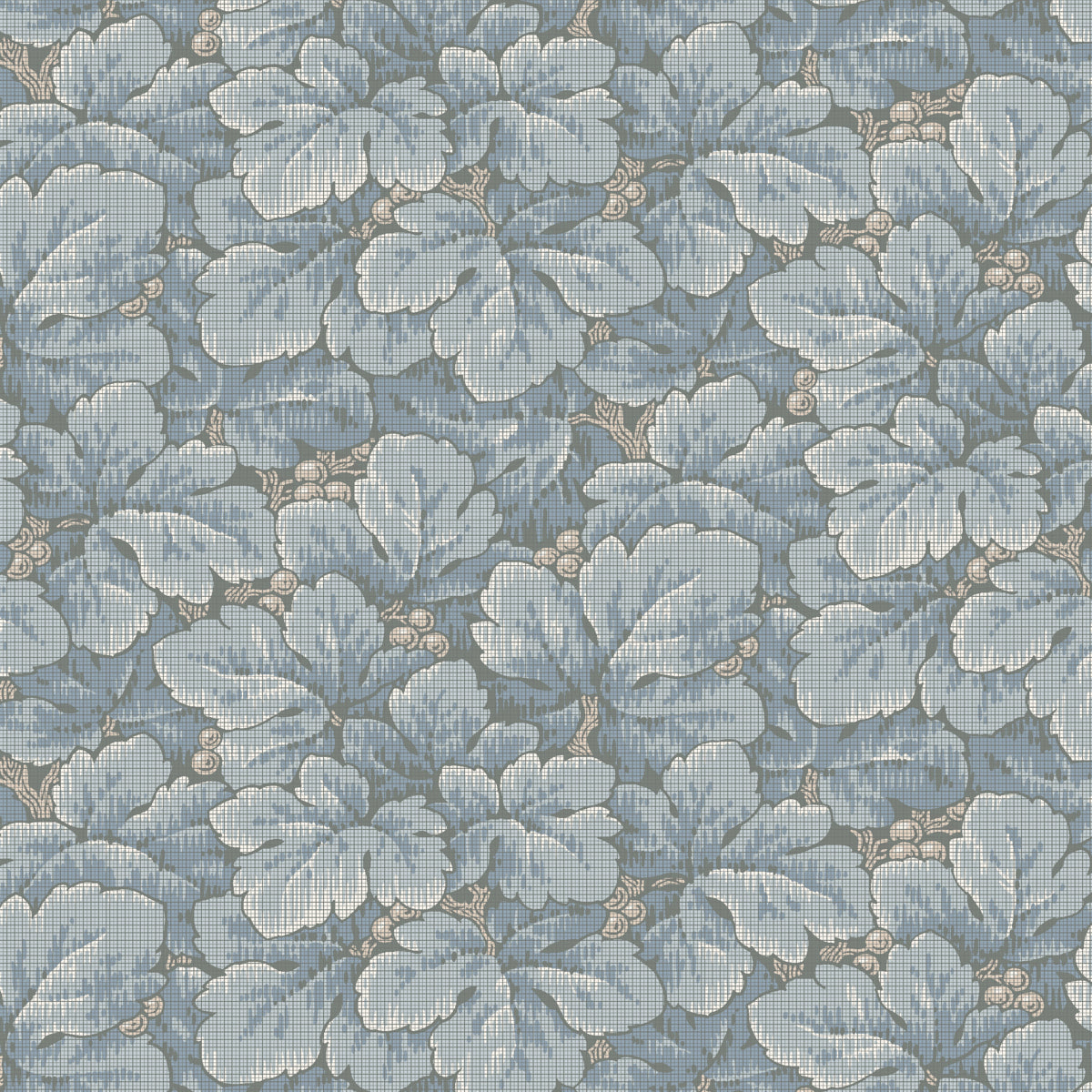 Waldemar wallpaper in blue color - pattern number 4545 - by Schumacher in the Borastapeter collection
