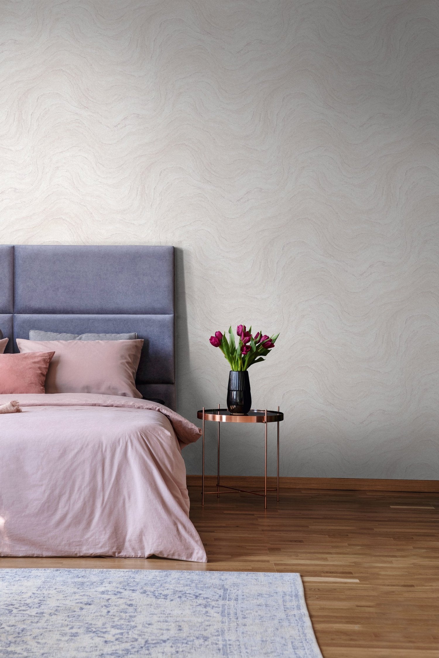 Marble optic wallpaper in silver grey color - pattern number 45756 - by Galerie in the The Bricks And More collection