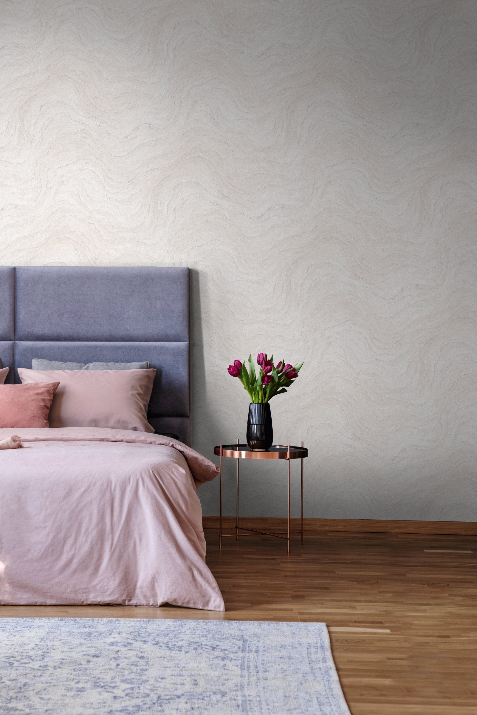 Marble optic wallpaper in silver grey color - pattern number 45756 - by Galerie in the The Bricks And More collection