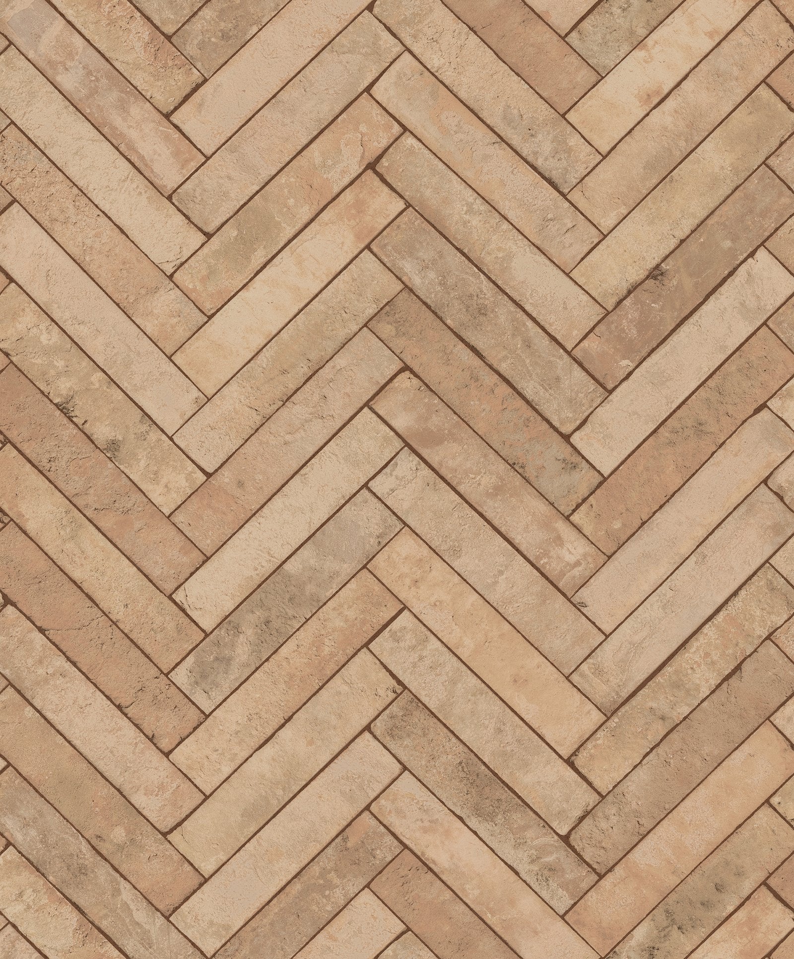 Brick Herringbone wallpaper in beige color - pattern number 45760 - by Galerie in the The Bricks And More collection