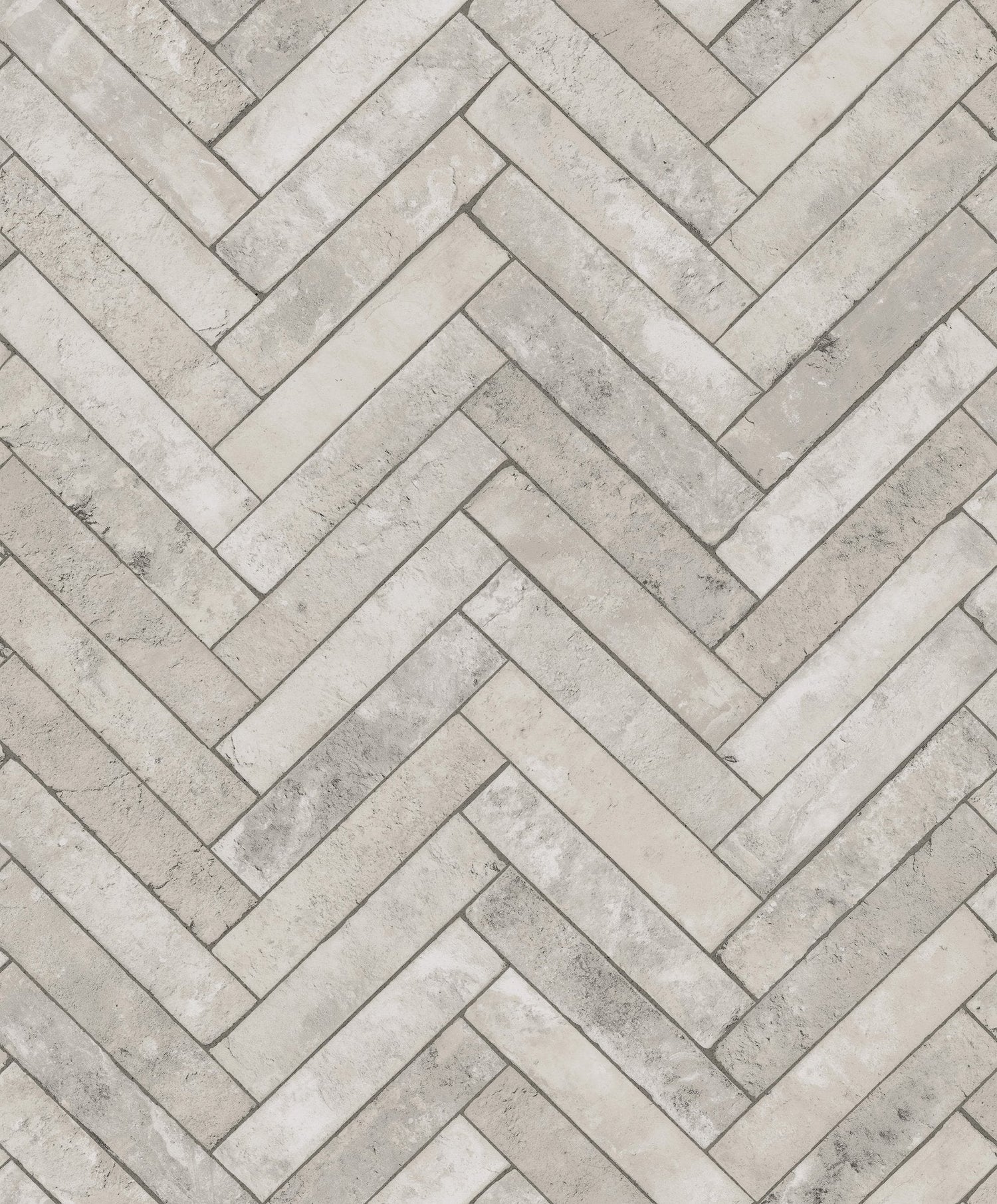 Brick Herringbone wallpaper in silver grey color - pattern number 45762 - by Galerie in the The Bricks And More collection
