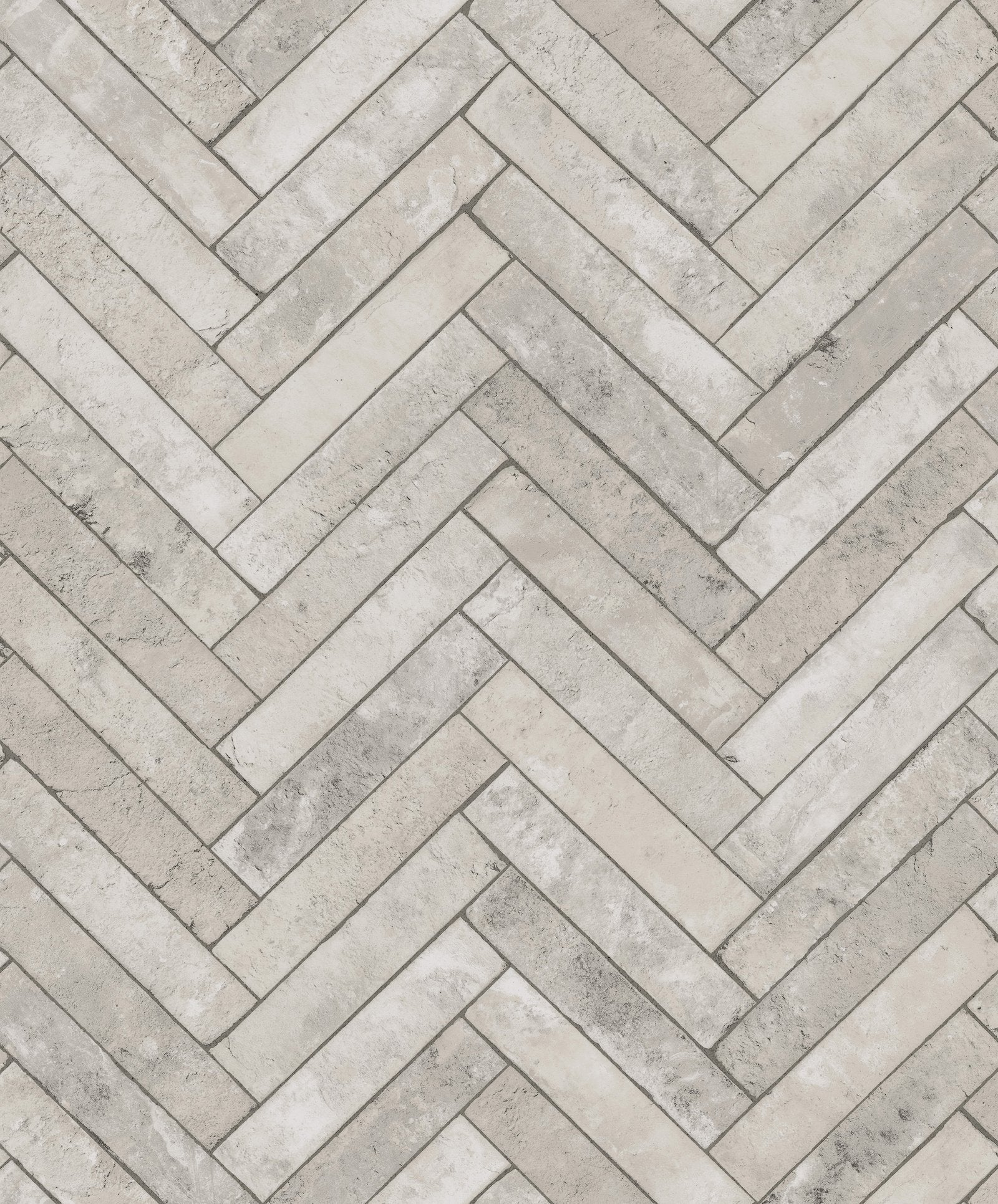 Brick Herringbone wallpaper in silver grey color - pattern number 45762 - by Galerie in the The Bricks And More collection
