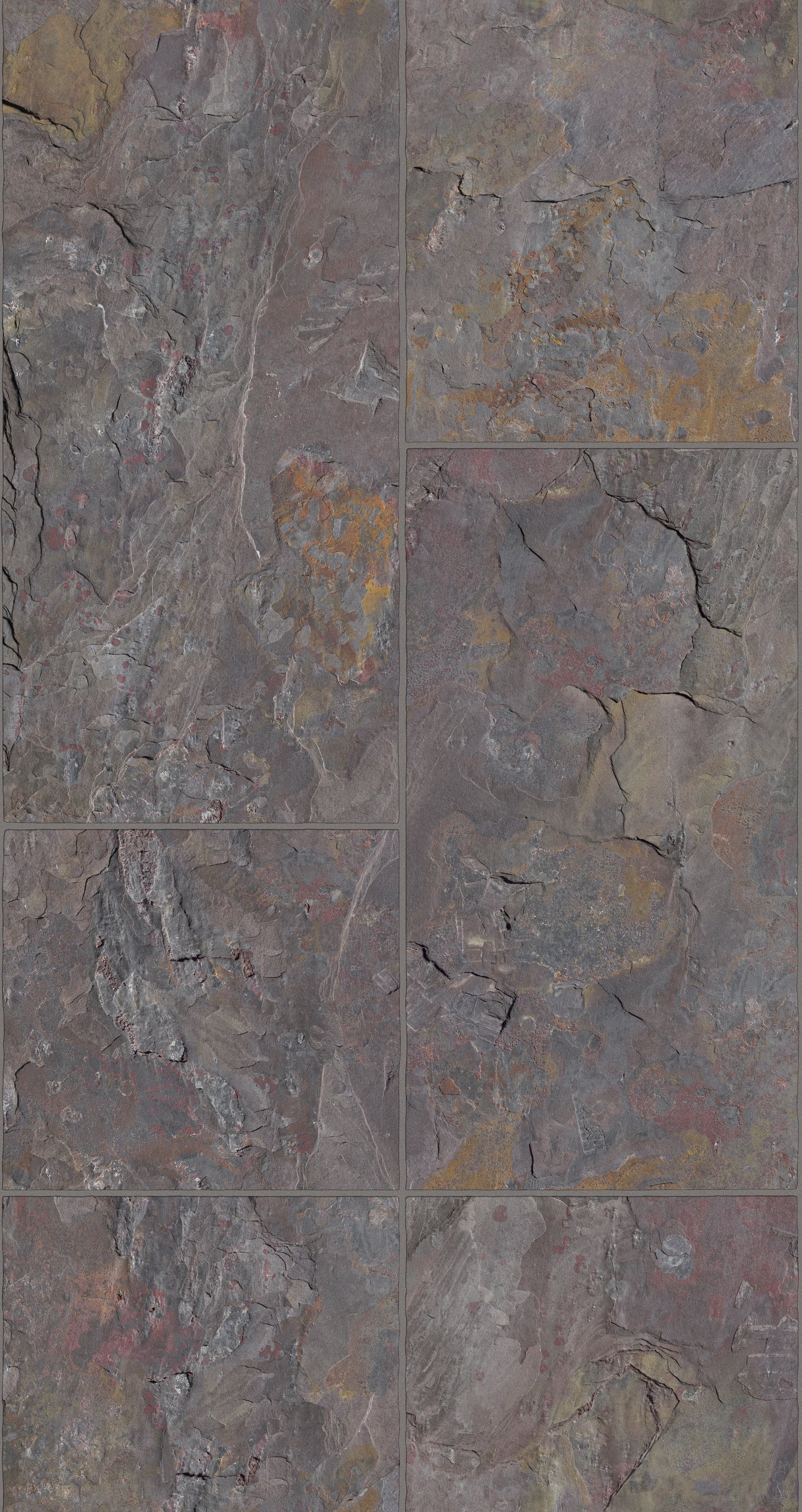 Tile optic wallpaper in silver grey color - pattern number 45764 - by Galerie in the The Bricks And More collection