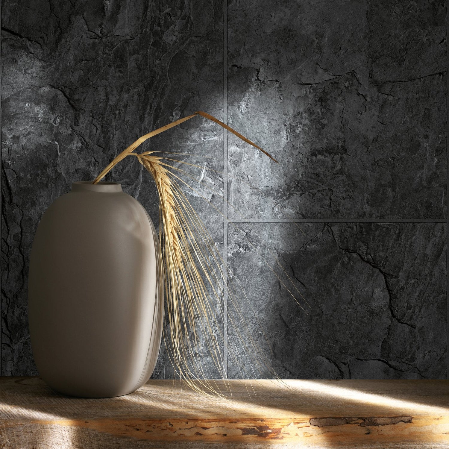 Tile optic wallpaper in silver grey color - pattern number 45765 - by Galerie in the The Bricks And More collection