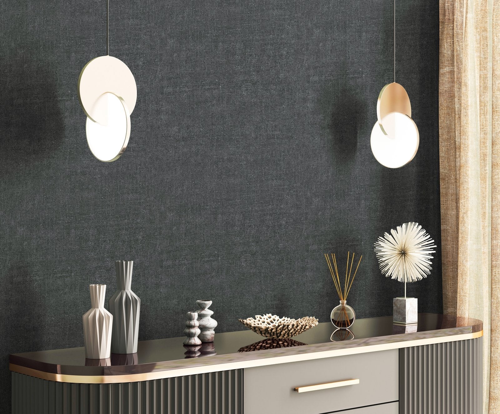 Uni wallpaper in silver grey color - pattern number 45772 - by Galerie in the The Bricks And More collection