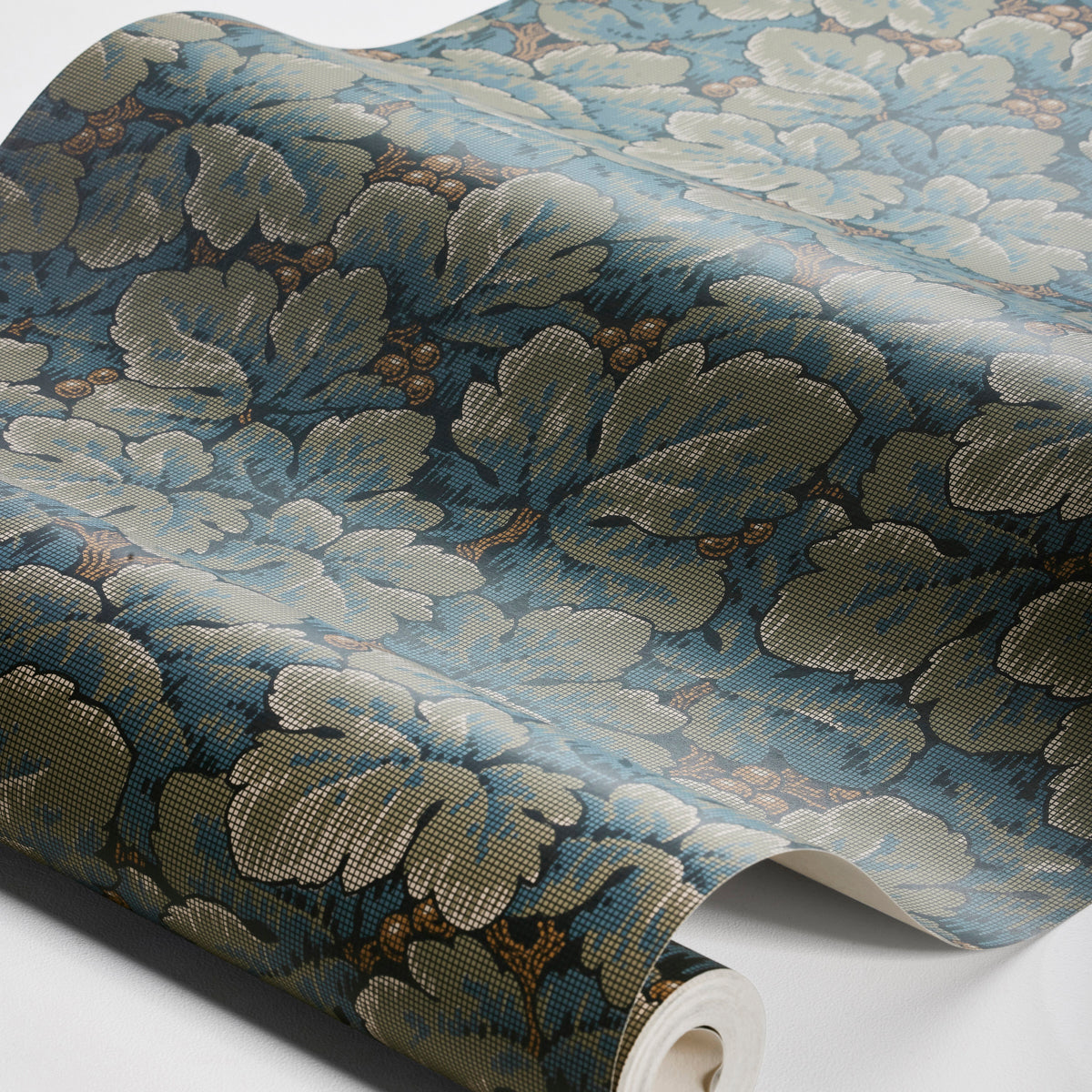 Waldemar Wallpaper in blue and green color - pattern number 4587 - by Schumacher in the Borastapeter collection
