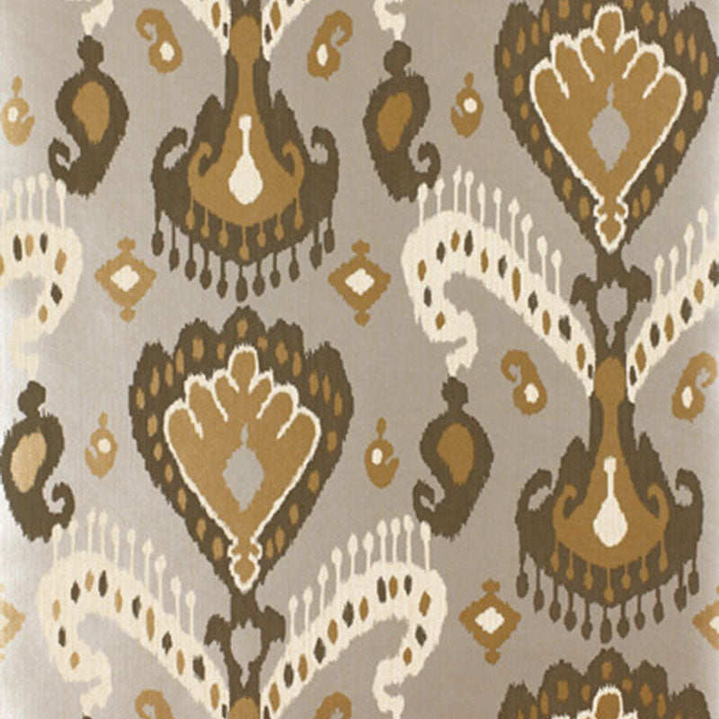 Tashkent Ikat wallpaper in silver color - pattern number 5000990 - by Schumacher in the Perennial Favorites collection