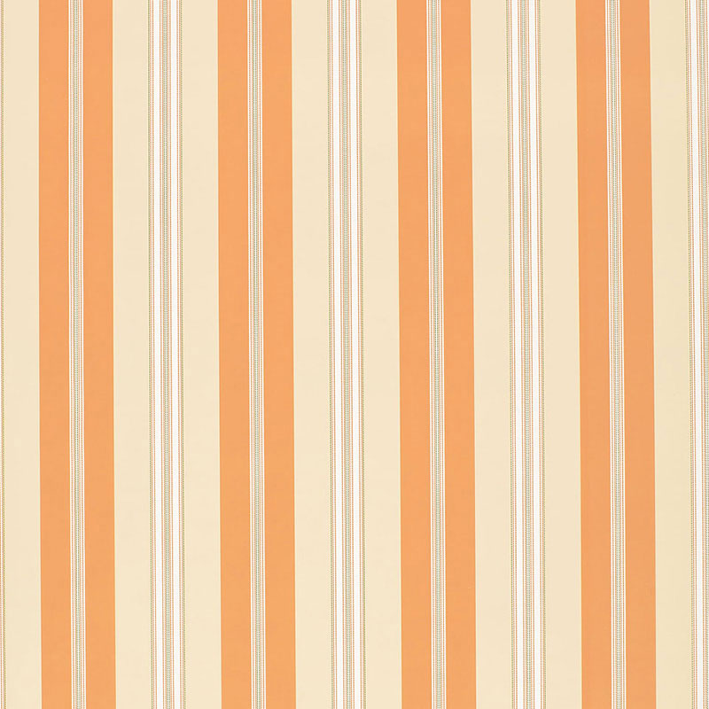 Chalon Stripe wallpaper in coral color - pattern number 5002485 - by Schumacher in the Stripe Wallcovering Collection collection