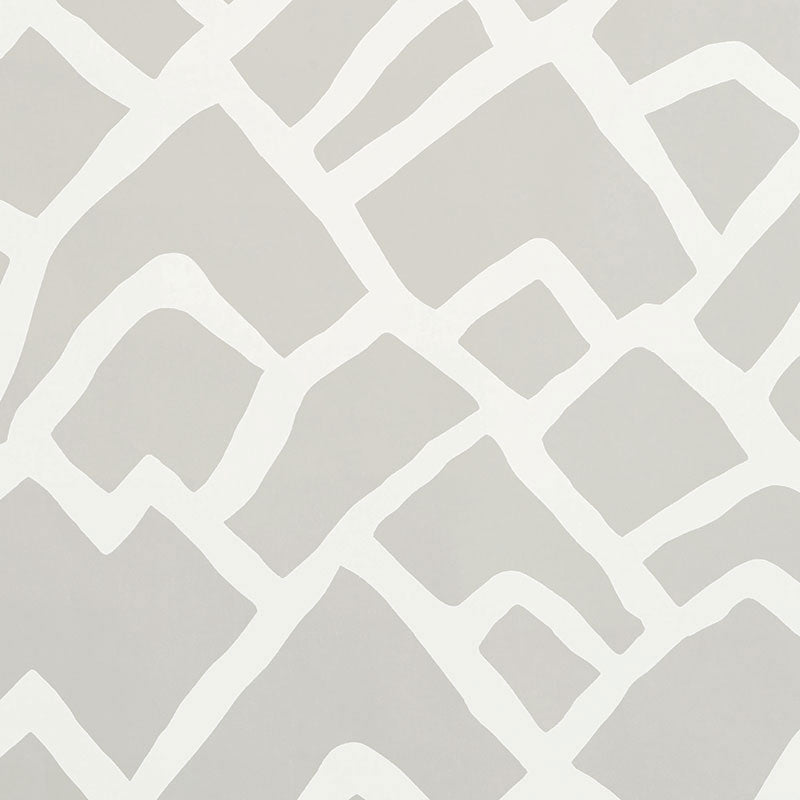 Zimba wallpaper in fog color - pattern number 5003304 - by Schumacher in the Drawn from Nature collection