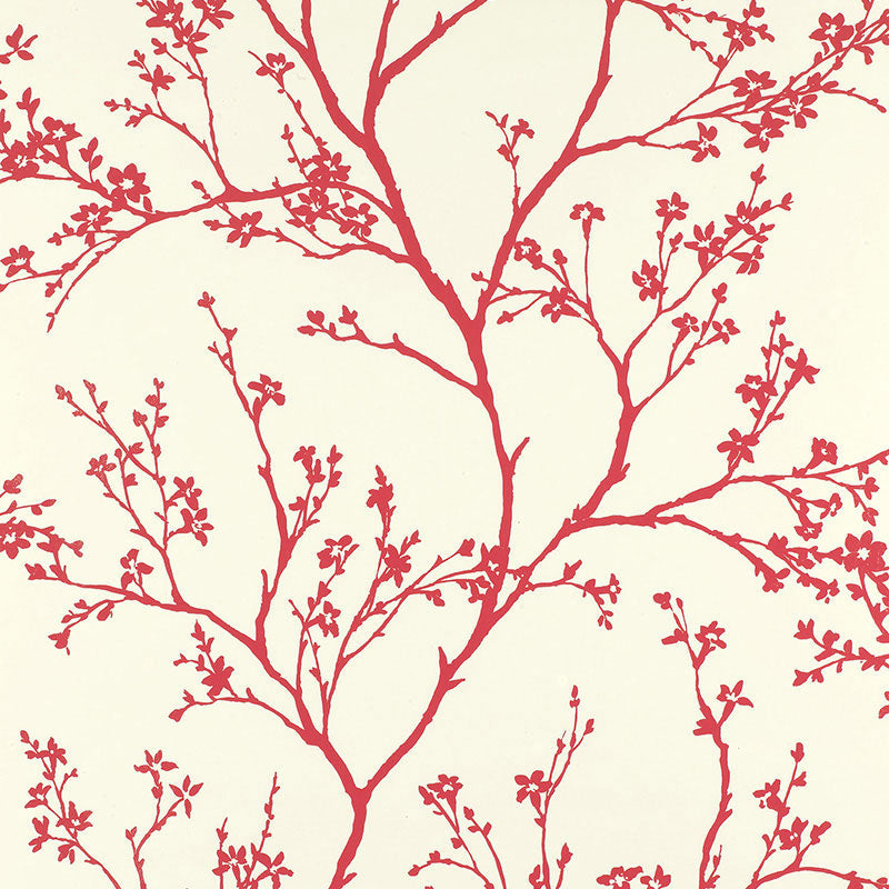 Twiggy fabric in raspberry color - pattern number 5003343 - by Schumacher in the Avant Garde collection