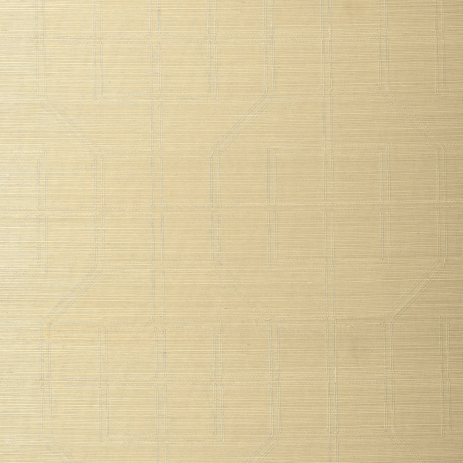 Linyi Embroidered Fret Sisal wallpaper in cream color - pattern number 5003550 - by Schumacher in the Atelier collection