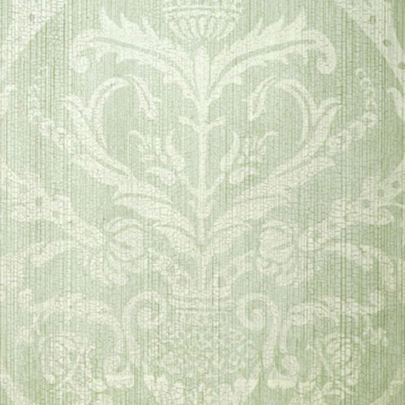 Masaccio Damask wallpaper in aqua color - pattern number 5003683 - by Schumacher in the Atelier collection