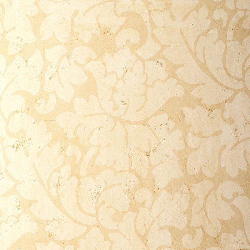 Tolomei Damask wallpaper in sand color - pattern number 5003691 - by Schumacher in the Atelier collection