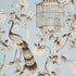 Oiseaux Et Fleurs wallpaper in mineral color - pattern number 5004080 - by Schumacher in the Atelier collection