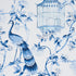 Oiseaux Et Fleurs wallpaper in porcelain color - pattern number 5004081 - by Schumacher in the Atelier collection