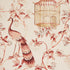 Oiseaux Et Fleurs wallpaper in cinnabar color - pattern number 5004082 - by Schumacher in the Atelier collection