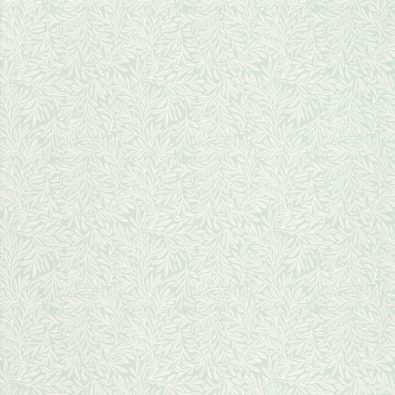 Willow Leaf fabric in celadon color - pattern number 5004132 - by Schumacher in the Essential Wallcoverings Small Prints collection