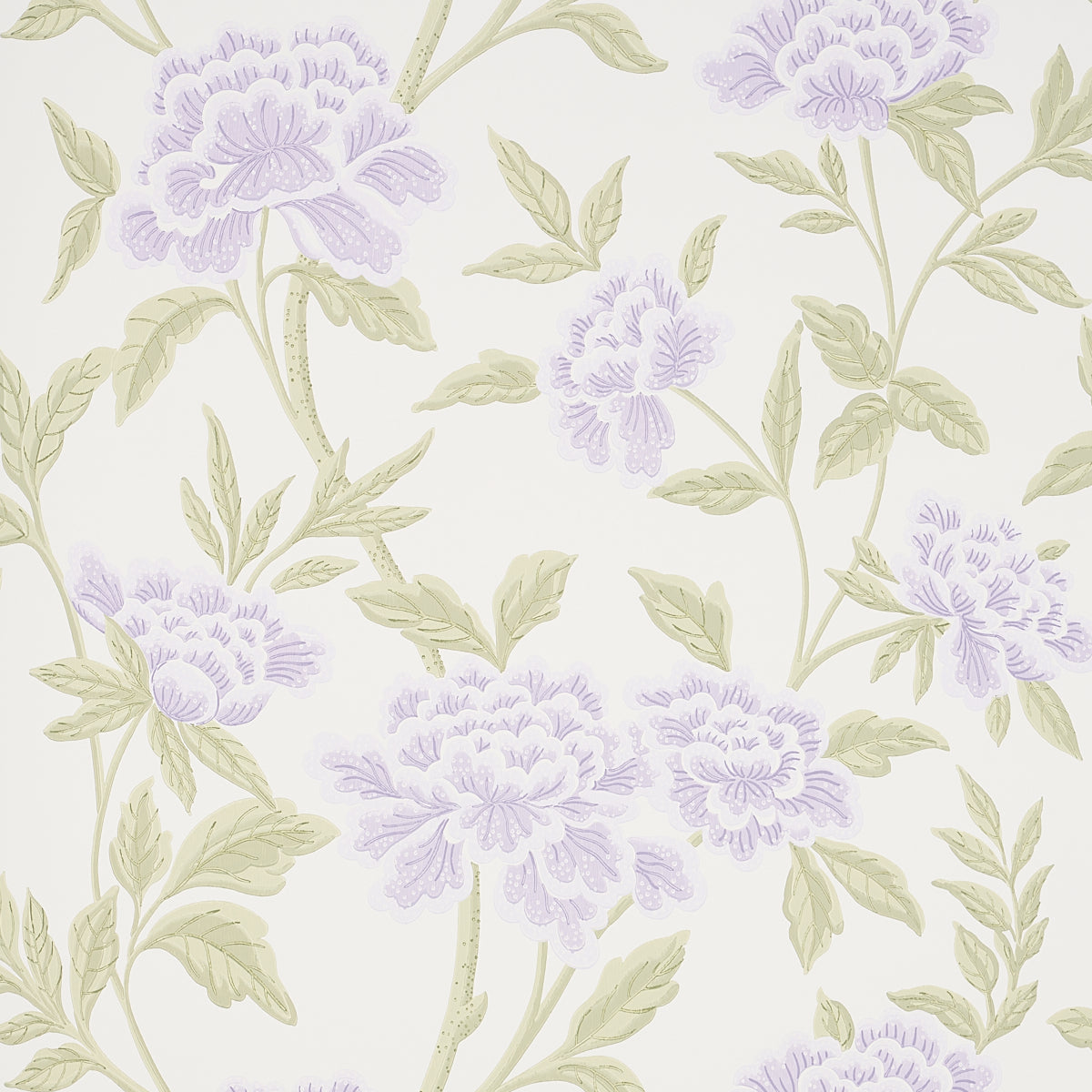 Whitney Floral wallpaper in lavendar color - pattern number 5004384 - by Schumacher in the Orient Express II collection