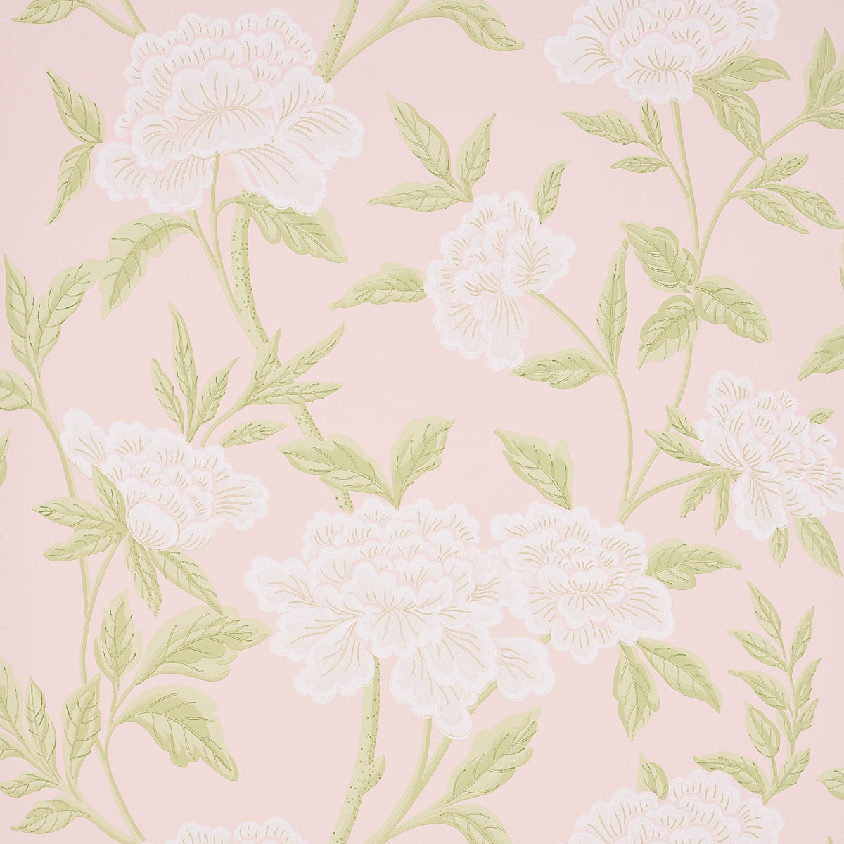 Whitney Floral wallpaper in blush color - pattern number 5004386 - by Schumacher in the Orient Express II collection