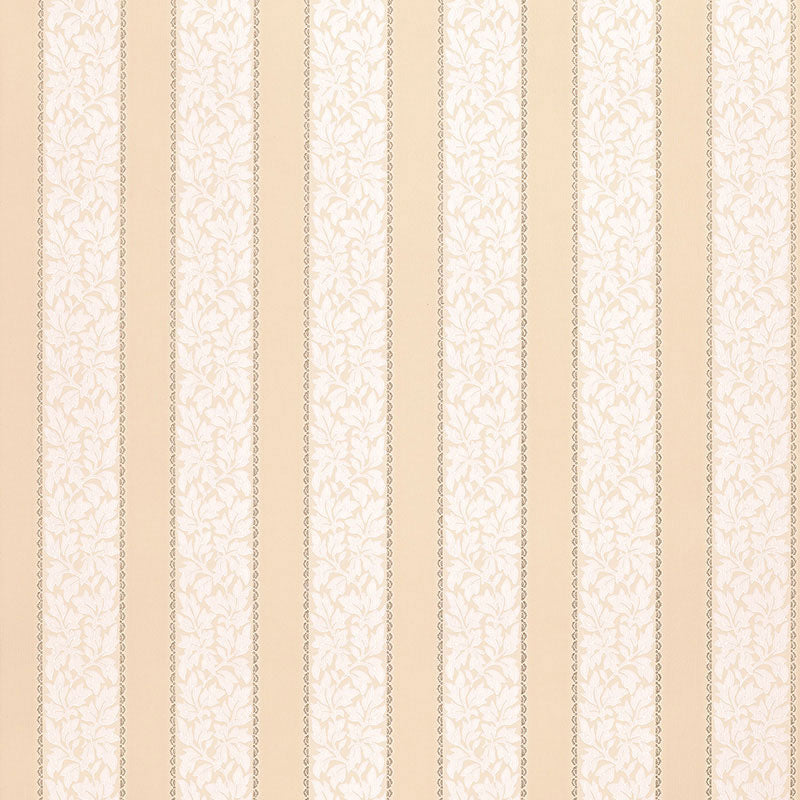 Wallis Stripe wallpaper in shell color - pattern number 5004432 - by Schumacher in the Simply Charming Wallpapers collection