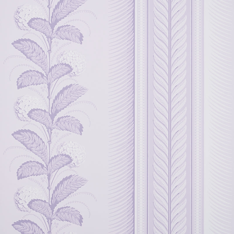 Hydrangea Drape wallpaper in lilac color - pattern number 5004457 - by Schumacher in the Hobe Erwin collection