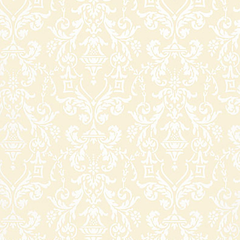 Lido Damask wallpaper in beige color - pattern number 5004480 - by Schumacher in the Greenhouse Schumacher collection