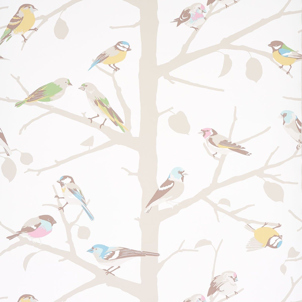 A Twitter wallpaper in soft multi color - pattern number 5005033 - by Schumacher in the Moon River collection